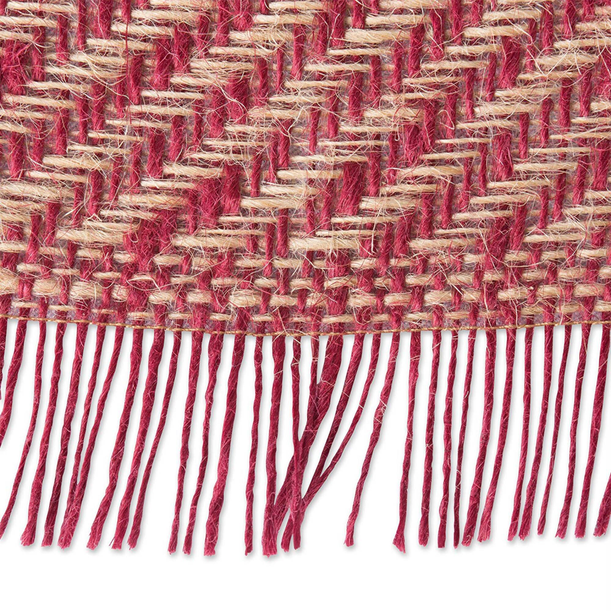 DII® 72" Barn Red Chevron Burlap Table Runner